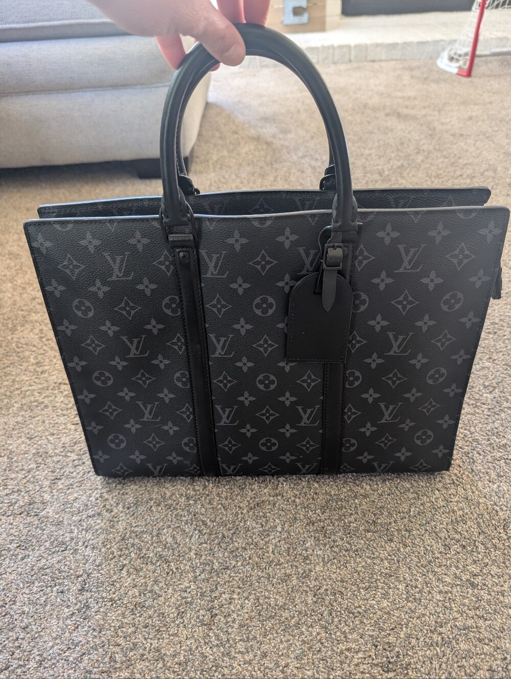 Louis Vuitton Black Monogram Eclipse Briefcase